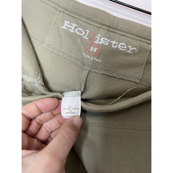 Hollister Y2K 2000s Faded Olive Green Bermuda Short Juniors Medium Cotton - Picture 6 of 6